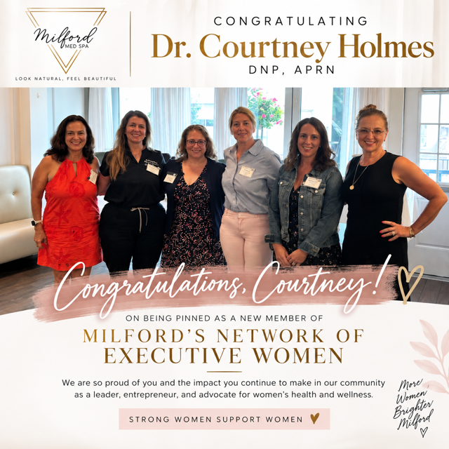Network of Executive Women Milford, CT pinning of new members September 2026 Dr. Courtney Holmes, APRN